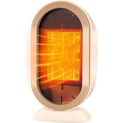 Calefactor auxiliar, calefactor de baño con ventilador, mini calefactor eléctrico de 800W/1200W, protección contra sobrecalentamiento y vuelco para baño, hogar, sala de estar y oficina. (1/5)