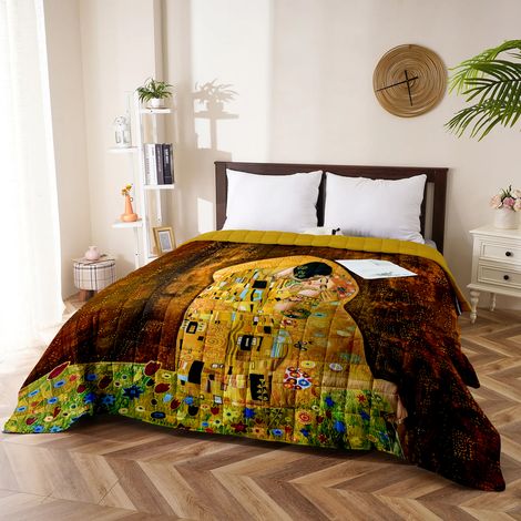 Trapuntino Matrimoniale Stampa Digitale Primavera Estate Copriletto Coperta Leggera Trapunta Primaverile Due Piazze Dis6Opere (1/4)