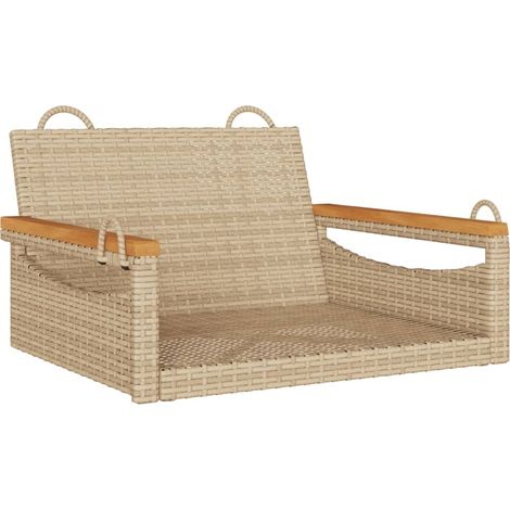 Maison Exclusive - Hängesessel Beige 63x62x40 cm Poly Rattan