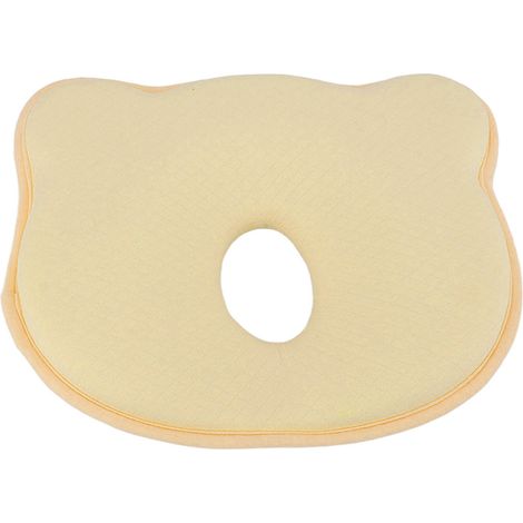 Oreiller de Correction Tête Plate pour Bébé - Mousse Mémoire Confortable - Coussin Allaitement Anti-Tête Plate Jaune (1/5)
