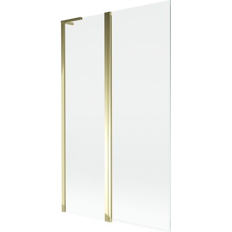Mexen Mist L pantalla de ducha de 2 hojas 110 x 150 cm, transparente, dorado - 8A9L-110-011-50-00 (1/5)
