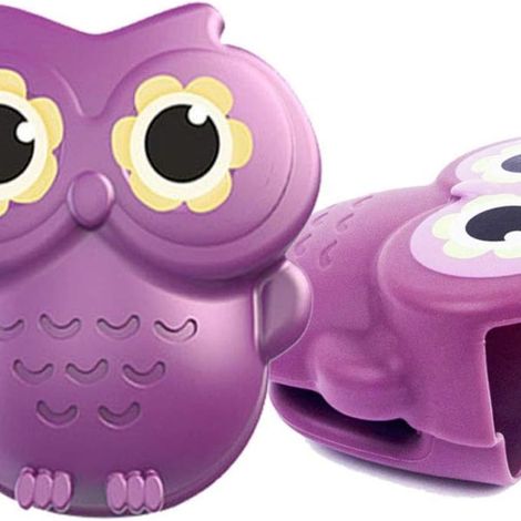 Lot de 2 mini moufles hibou amusantes en silicone pour four à micro-ondes (1/5)