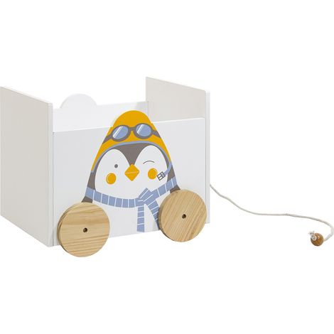 Baúl de Almacenamiento Infantil Mobili Rebecca Kipi 36x42x33,5 cm MDF Pino Blanco (1/5)