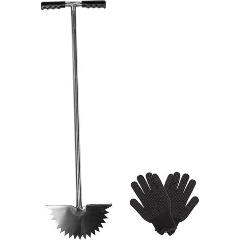 Coupe-Bordures Manuel Demi-Lune pour Trottoir et Jardin, Outil de Pelouse Portatif en Acier Inoxydable, Taille-Bordure Solide pour Aménagement Paysager Extérieur (1/5)