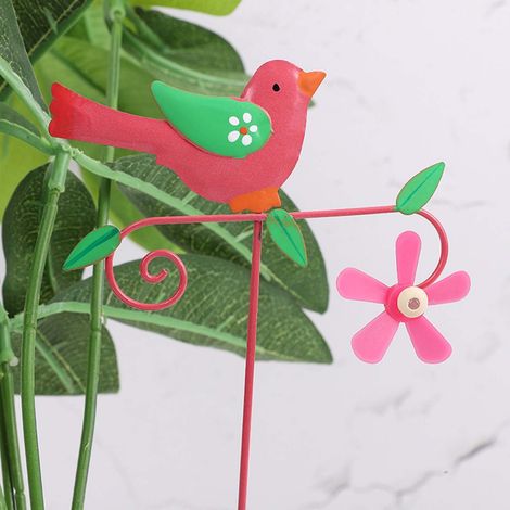 Jardin Ornement - Piquet Décoratif Métal avec Fleur Artificielle - Pour Jardin Extérieur ou Intérieur - Lot de 50 (1/5)