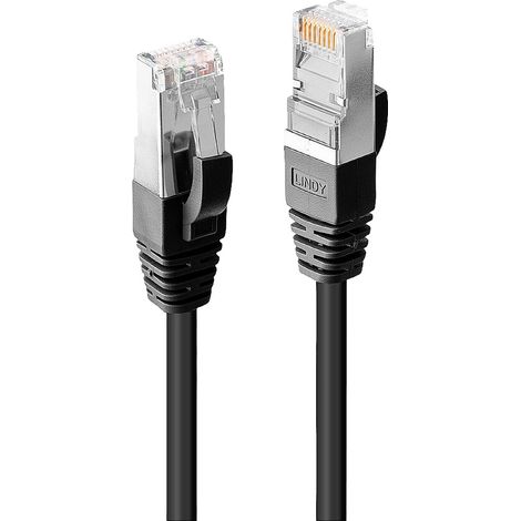 LINDY 45605 RJ45 Netzwerkkabel, Patchkabel CAT 6 S/STP 5.00 m Schwarz 1 St.