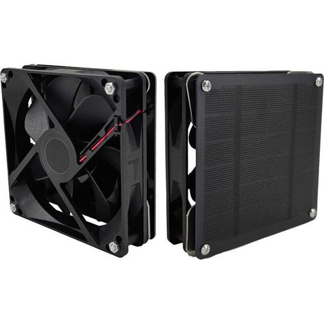 Lot de 2 ventilateurs solaires 3 W pour petits poules, serres, hangars, maisons pour animaux domestiques, échappement de fenêtre-DELKEVIC (1/4)