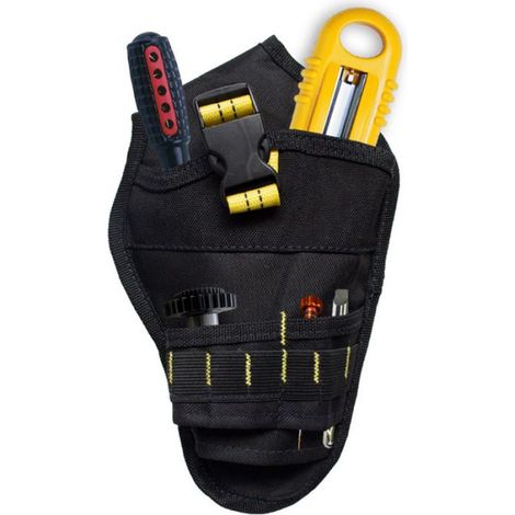 Etui De Forage - Tissu Oxford 900D - Ceinture Outil Portatif - Noir Jaune - 17 x 26 cm - 1 Piece (1/5)