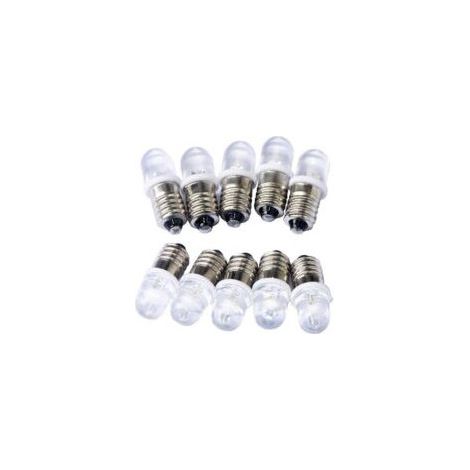 Crezuo 10er-Pack E10 12V Warmweiße LED-Strahler