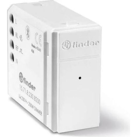 Dimmer varialuce smart da incasso finder yesli tipo 15.71, per led o incandescenza, 200w, colore bianco, fin 15718230b200. (1/2)