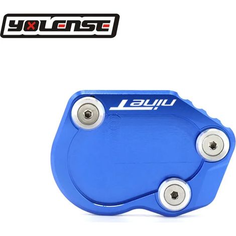 (Bleu) Compatible avec BMW R Nine T R nineT Rnine T RNINET 2014-2016 - Béquille latérale d'extension - Plaque de support - Agrandit la béquille maxpower (1/4)
