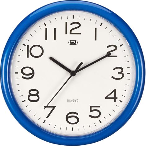 Trevi OM 3301 - Orologio de silenzioso da parete de 25,5 cm diametro con de macchina al quarzo, colore blu (1/4)