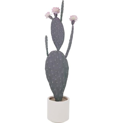 Cactus artificiel grand format en pot – Style désert réaliste, tsupplémentaireure + gravier, résistant aux UV, déco intérieur/supplémentaireérieur – Rose (1/5)