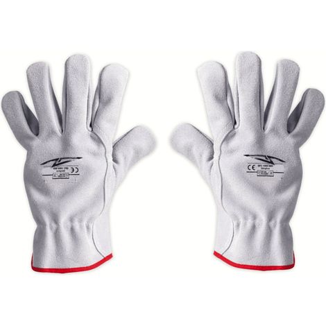 120 PAIA GUANTI LAVORO CROSTA BOVINA GUANTO COPPIA BIANCHI 04WH TAGLIA 9