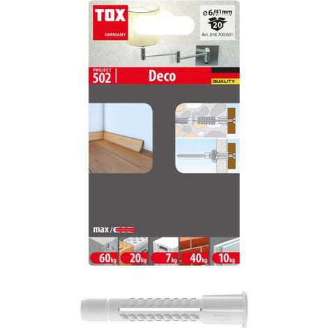 4AS-K DECO Bouchons universels, 6 x 41 mm, BLISTER de 20 unités.