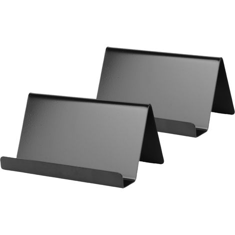 Set mit 2 Visitenkartenhaltern aus Edelstahl, schwarz, für Büro und Zuhause. (1/5)
