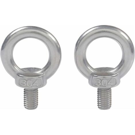 M4X10 304 En Acier Inoxydable Filetage Male Anneau De Levage à Oeil Boulon à Oeil Boulon à Oeil Vis Machines épaule 10 PCS (1/5)