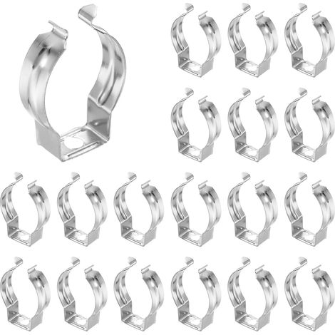 18 Pack of U Shaped Fluorescent Tube Clips Holder for LED Bulbs Ceiling Lamp (1/5)