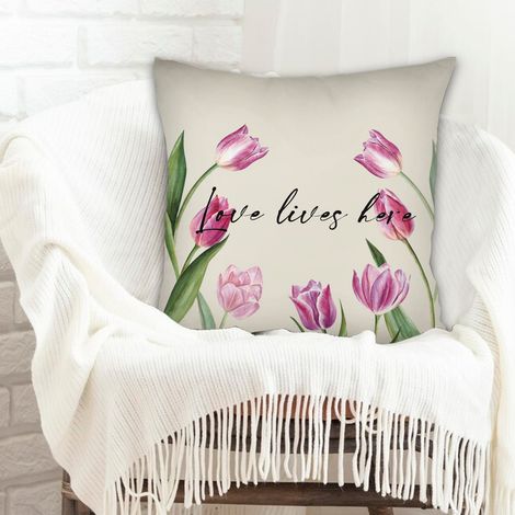 Housse de coussin pour décoration intérieure maison douce confortable pour cadeau de Pâques (1/5)