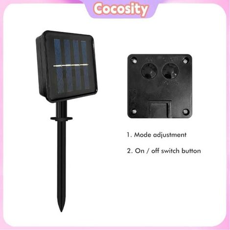 Cocosity lampe solaire sur piquet de canne de noël Guirlande Solaire de Noël en Forme de Canne à Sucre, Lampe piscine lumineuse (1/5)