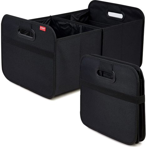 Boîte pliante pour voiture, sac de coffre pliable, sac à provisions, organisateur de coffre, de voiture, panier pliable, sac de coffre, de rangement, boîte, Noir, 50 cm x 32 cm x 27 cm (1/5)