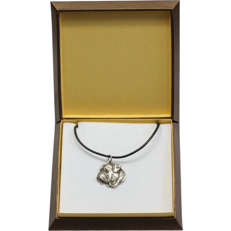 Bullmastiff, Bullmastiff II - collana con cane in confezione regalo, medaglione placcato argento per gli amanti dei cani, ciondolo di grande effetto firmato Art-Dog (1/5)