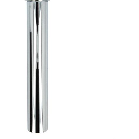 tecuro Tauchrohr Bördelrohr Ø 32 x 250 mm für Siphon Geruchsverschluss, Edelstahl verchromt