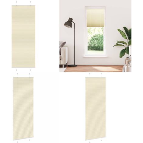 vidaXL Plissee Creme 75x200 cm Stoffbreite 74,4 cm Polyester (1/5)
