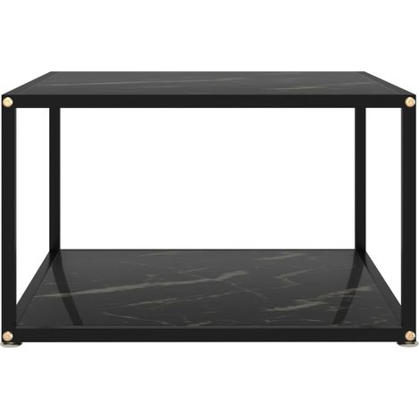 Maison Exclusive - Tavolino da Salotto Nero 60x60x35 cm in Vetro Temperato (1/5)