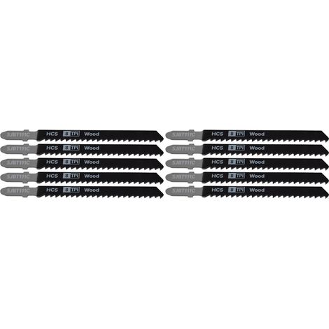 Jigsaw Blade for General Wood 100mm 8tpi Pack of 10 (1/3)