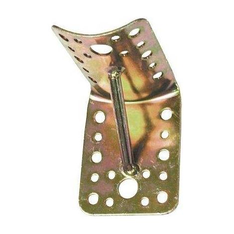 PLAQUE D'ANGLE PLATE AVEC RENFORT Ø 80/100 65x85 mm -