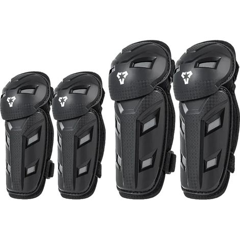 Rodilleras y coderas, ajuste regulable, material transpirable, color negro. (1/2)