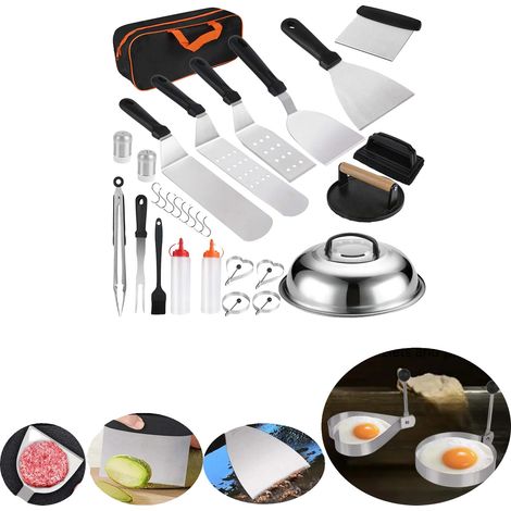 Ensemble d'accessoires de barbecue, kit d'outils de 29 pièces, en acier inoxydable durable, 1 Ensemble (1/2)