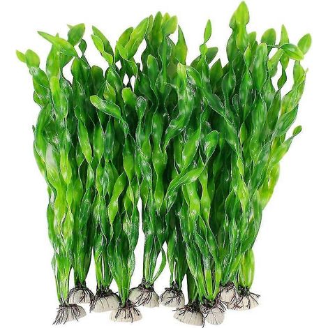 Plantes aquatiques artificielles en forme d'algues pour aquarium, 10 pièces (1/5)