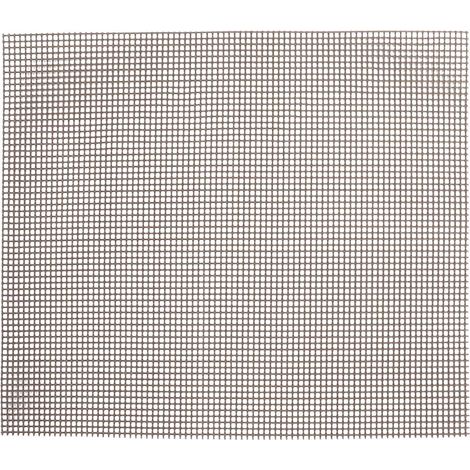 Set mit 5 wiederverwendbaren, antihaftbeschichteten Kochmatten aus Netzgewebe für Holzkohle- und Gasgrills, braun