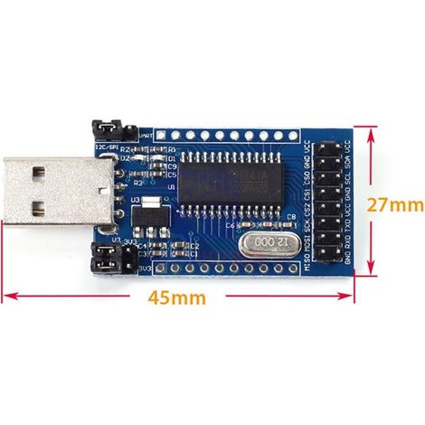 Programador CH341A Convertidor USB a UART IIC SPI I2C Convertidor de puerto paralelo (1/5)