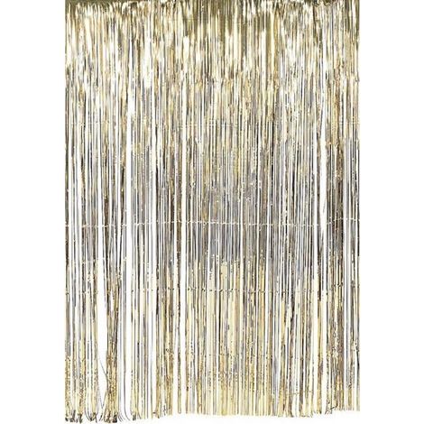 Guirlande de rideau de porte dorée - 100 x 200 cm - Décoration de fête - Paillettes