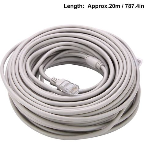 1 Câble Ethernet RJ45 Cat 5 avec alimentation DC 5m 10m 15m 20m pour caméra IP NVR (1/5)