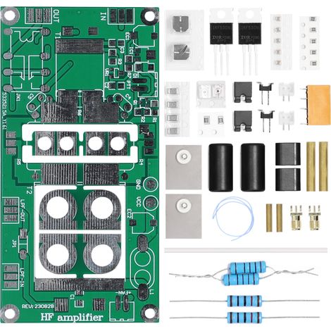 Kit de montaje para un amplificador de potencia lineal de RF SSB de 70 W (3,5-30 MHz) para equipos de radioaficionado FT-817 KX3 (AM/CW). (1/5)