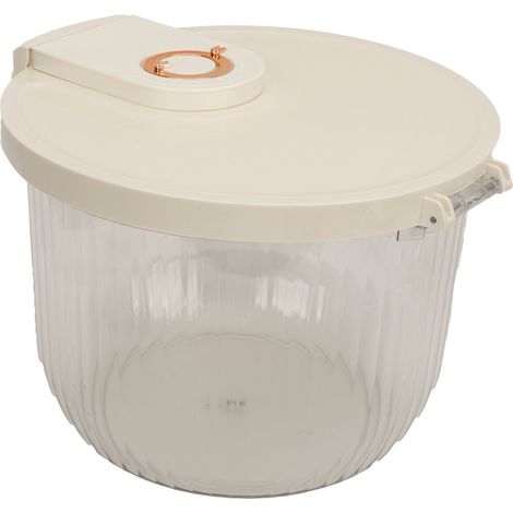 Conteneur à riz transparent grande capacité avec couvercle, seau distributeur de riz hermétique pour la cuisine, 7,5 kg / 16,5 lb (1/5)