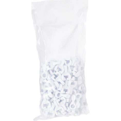 Bulk Hardware BH03628 Ganci Scorrevoli in Nylon per Tende su Binario a Guida Twinglide, Bianco, Set di 100 (1/4)