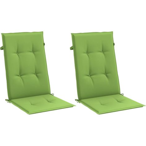 Coussins de chaise à dossier haut lot de 2 vert mélangé tissu vidaXL