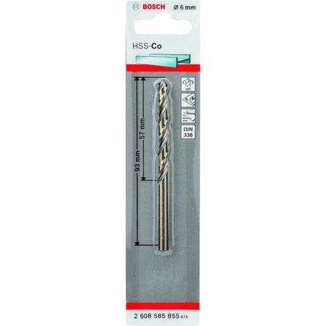 Broca HSS-CO 135 6,0/57 mm - B 2608585855