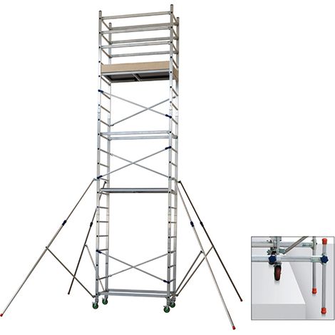 Echafaudage avec kit dénivelé - Hauteur travail max 6.90m - AL620/ALT-LIV