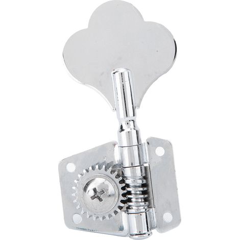 1 bouton de réglage fin pour basse électrique vintage en acier argenté (pour la rangée de gauche) (1/5)