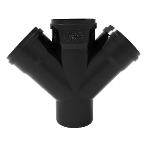 DERIVAZIONE TRIPLA PHONO BLACK Diam. 100/50/50 NICOL (1/2)