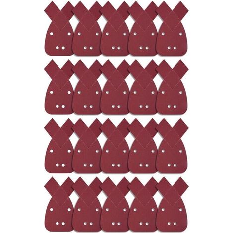 20 Pièces Feuilles Abrasives Triangles Feuilles de Ponçage 180 Grain Mouse Sanding Sheet Papier Abrasif pour Black and Decker Detail Palm Sander (1/4)