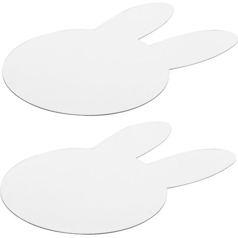 2-teiliges Set dekorativer Acryl-Spiegelaufkleber mit Hasenmotiv für Spielzimmer, Jungen-/Mädchenzimmer, Badezimmer und Wohnzimmer – Niedliche Osterdekoration