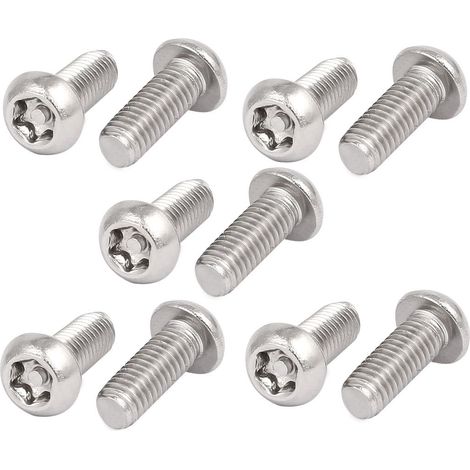 10pcs M6x16mm Vis Inviolable Tête Bombée Torx Bouton Sécurité (1/4)