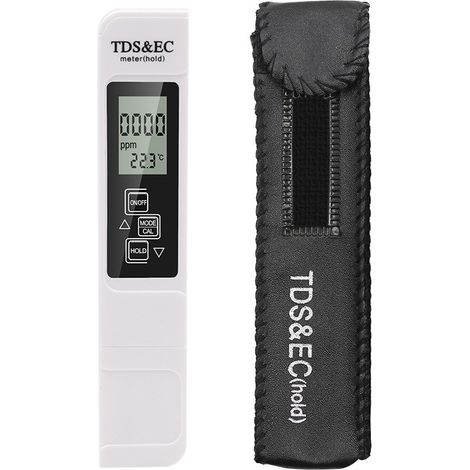 TDS Testeur Multifonctionnel Digital 3 en 1 Mesure TDS EC et Temperature avec Grand Ecran LCD Numérique Moniteur de la Qualité d'eau Potable,Culture Hydroponique et Plus(ne peut pas tester le ph), 152 (1/4)